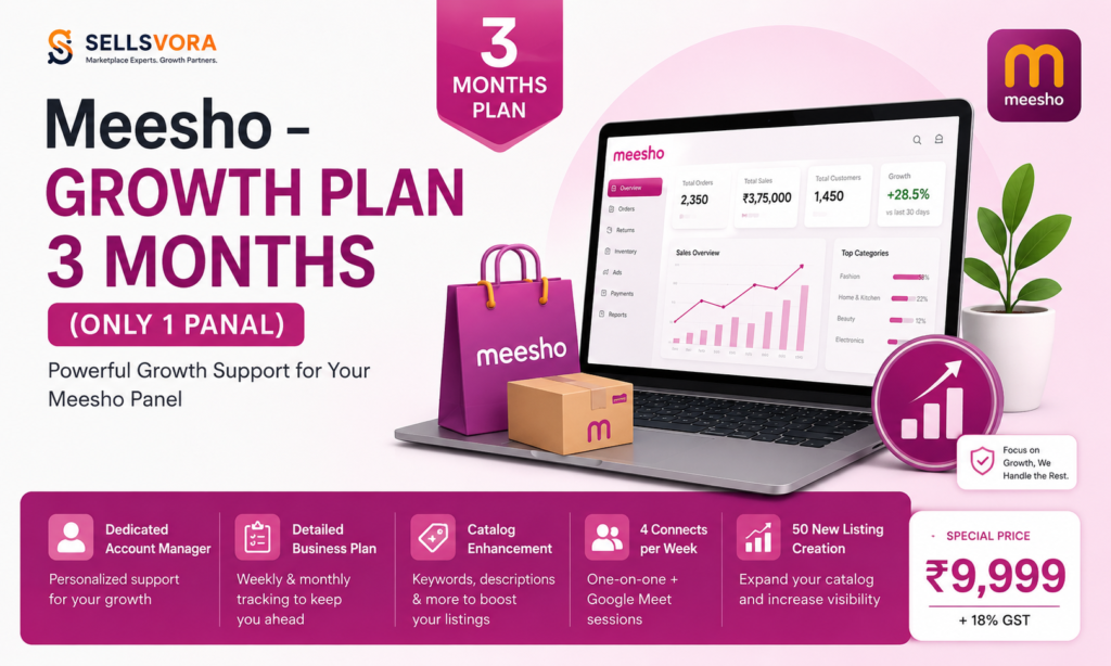 Meesho – Growth Plan 3 Months (Only 1 Panel)